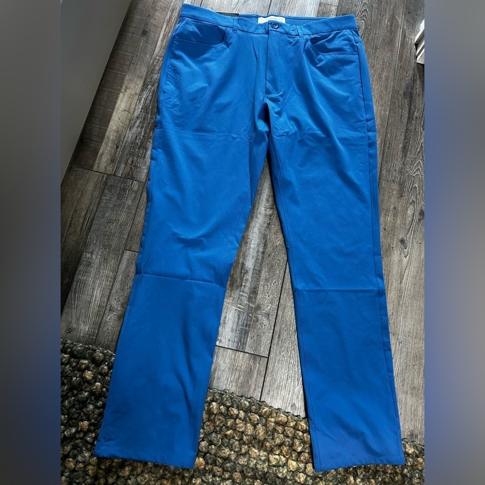 Holderness & Bourne Tailored Fit Blue Golf Pants size 36x32 NWT